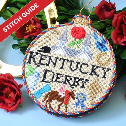 Stitch Guide   Sporting Round   Kentucky Derby Stitch Guides/Charts Needlepoint.Com 
