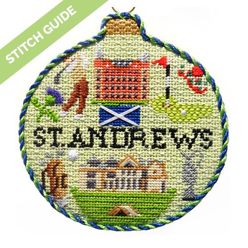 Stitch Guide   Sporting Round   St. Andrews Stitch Guides/Charts Needlepoint.Com  - 1