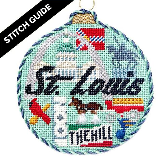 Stitch Guide - St. Louis Travel Round Stitch Guides/Charts Needlepoint.Com 
