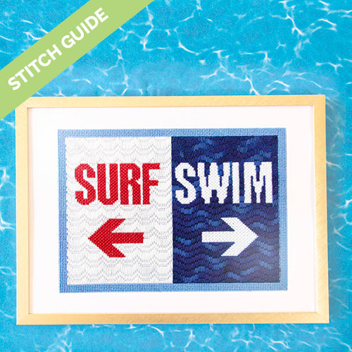 Stitch Guide - Swim Surf on 18 Stitch Guides/Charts Needlepoint.Com 