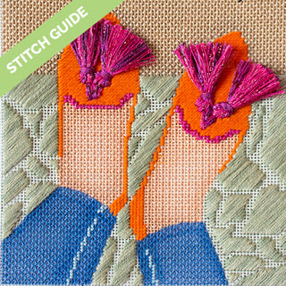 Stitch Guide   Tassel Shoes Stitch Guides/Charts Needlepoint.Com 
