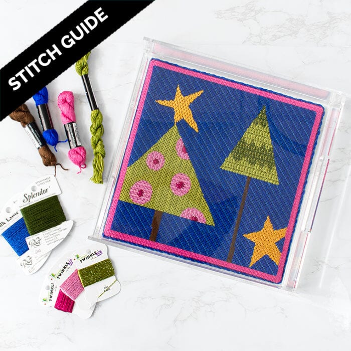Stitch Guide   Trees and Stars Stitch Guides/Charts Needlepoint.Com 

