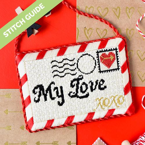 Stitch Guide   Valentine Letter Stitch Guides/Charts Needlepoint.Com 
