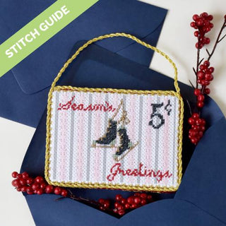 Stitch Guide   Vintage Stamp Collection   Ice Skates Stitch Guides/Charts Needlepoint.Com 
