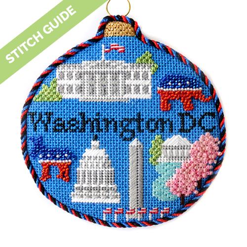Stitch Guide   Washington DC Travel Round Stitch Guides/Charts Needlepoint.Com 
