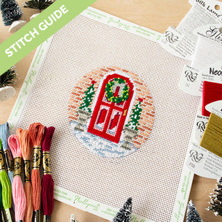 Stitch Guide   Winter Door Ornament Stitch Guides/Charts Needlepoint.Com 

