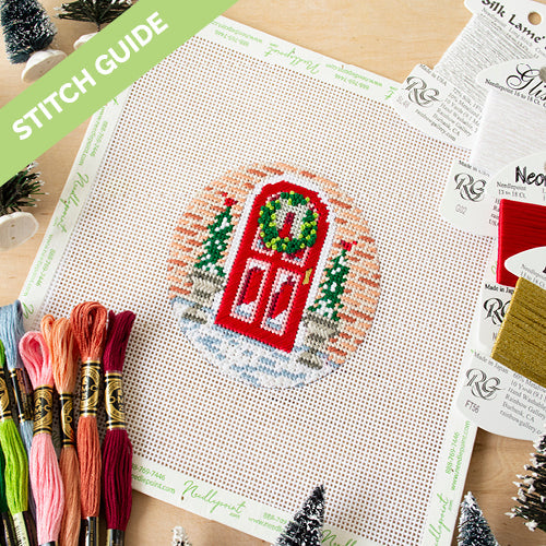 Stitch Guide   Winter Door Ornament Stitch Guides/Charts Needlepoint.Com 

