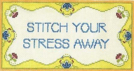 Stitch Your Stress Painted Canvas Cooper Oaks Design  - 1