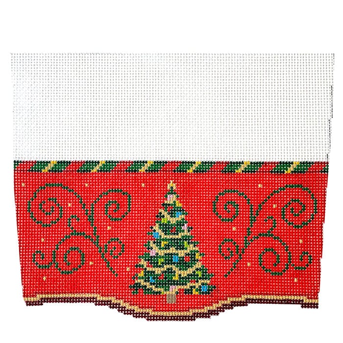 Stocking Cuff, Christmas Tree Painted Canvas Susan Roberts Needlepoint Designs Inc. 