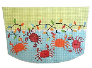 Stocking Top Crabs Painted Canvas Pippin 
