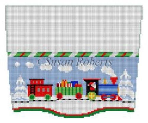 Stocking Topper - Train Painted Canvas Susan Roberts Needlepoint Designs, Inc. 