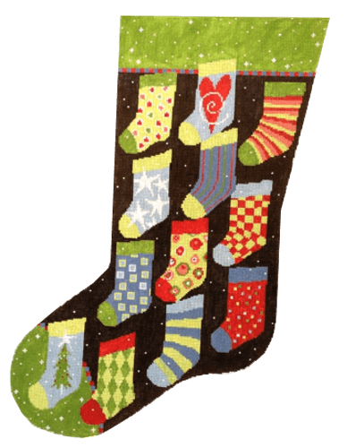Stockings Stocking Painted Canvas Pippin 