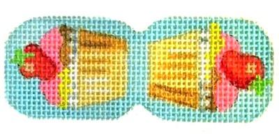 Strawberry Cupcake Scissor Finder Painted Canvas Kirk & Bradley 
