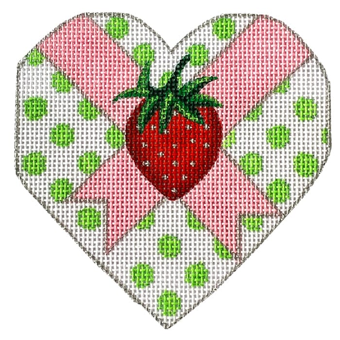 Strawberry Heart with SG Painted Canvas Patricia Sone  - 1