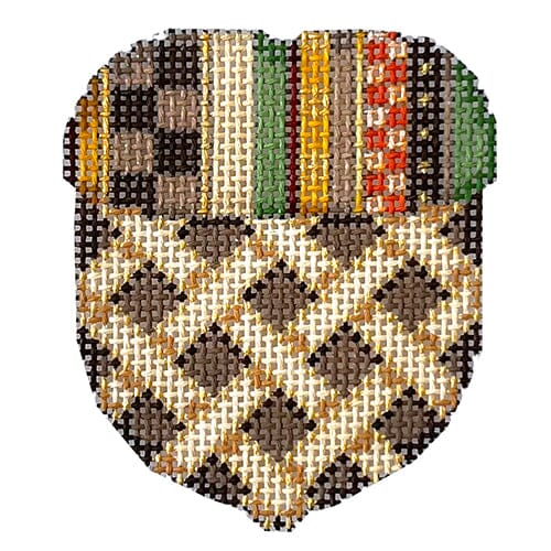 Stripe Cap/Tan Woven Acorn Painted Canvas Associated Talents 