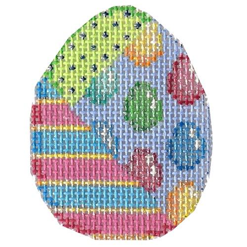Stripe, Dots, Eggs Patch Mini Egg Painted Canvas Associated Talents 