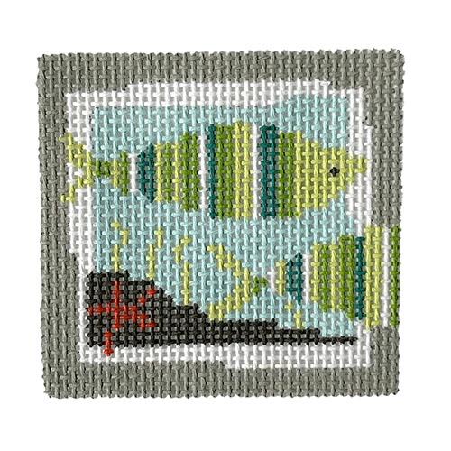 Striped Fish Painted Canvas Pippin  - 1
