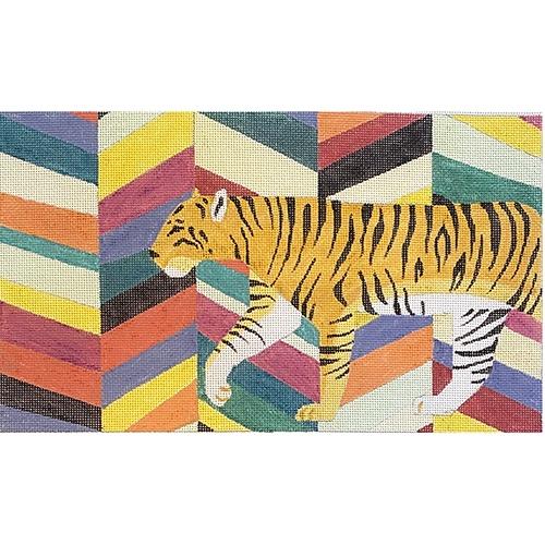 Stylized Tiger Clutch Painted Canvas Colors of Praise 