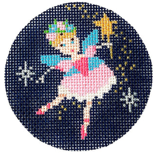 Sugar Plum Fairy Round Painted Canvas Alice Peterson Company 
