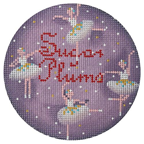 Sugar Plums Ornament Painted Canvas The Plum Stitchery 