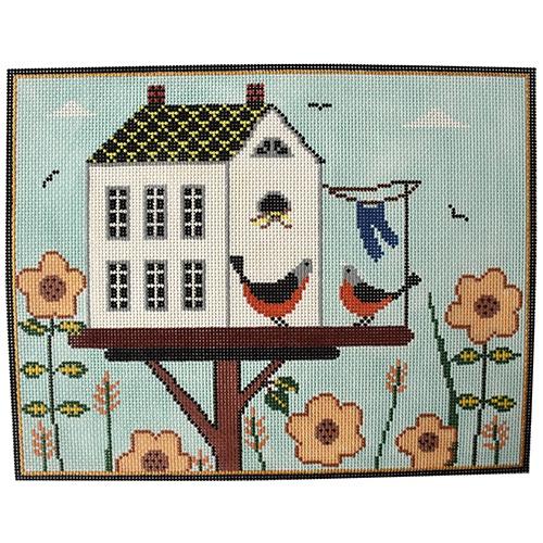 Summer Birdhouse Painted Canvas Warren Kimble  - 1