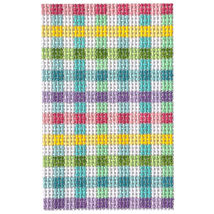 Summer Gingham Passport Cover Painted Canvas Penny Linn Designs  - 1