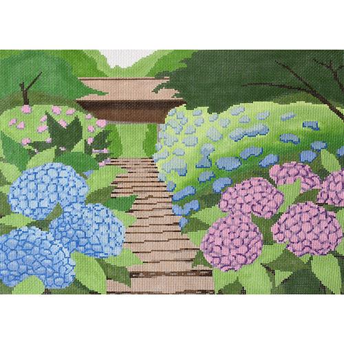 Summer Home Scene Painted Canvas The Meredith Collection  - 1