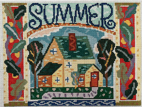 Summer Painted Canvas Birds of a Feather 