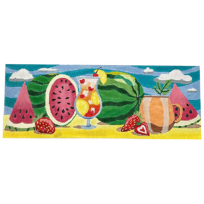 Summer Picnic Table Painted Canvas Alice Peterson Company  - 1
