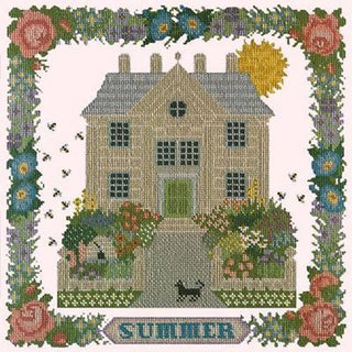 Summer Sampler Needlepoint Kit Kits Elizabeth Bradley Design Cream 
