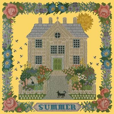 Summer Sampler Needlepoint Kit Kits Elizabeth Bradley Design Sunflower Yellow 