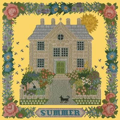 Summer Sampler Needlepoint Kit Kits Elizabeth Bradley Design Sunflower Yellow 

