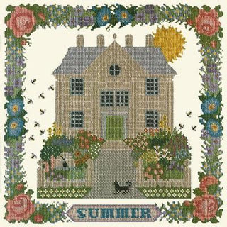 Summer Sampler Needlepoint Kit Kits Elizabeth Bradley Design Winter White 
