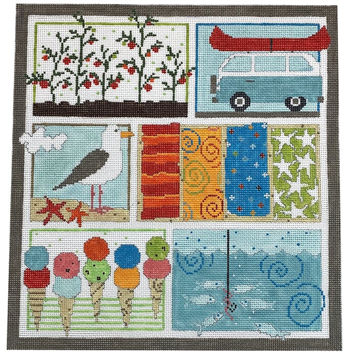 Summer Sampler Painted Canvas Pippin  - 1