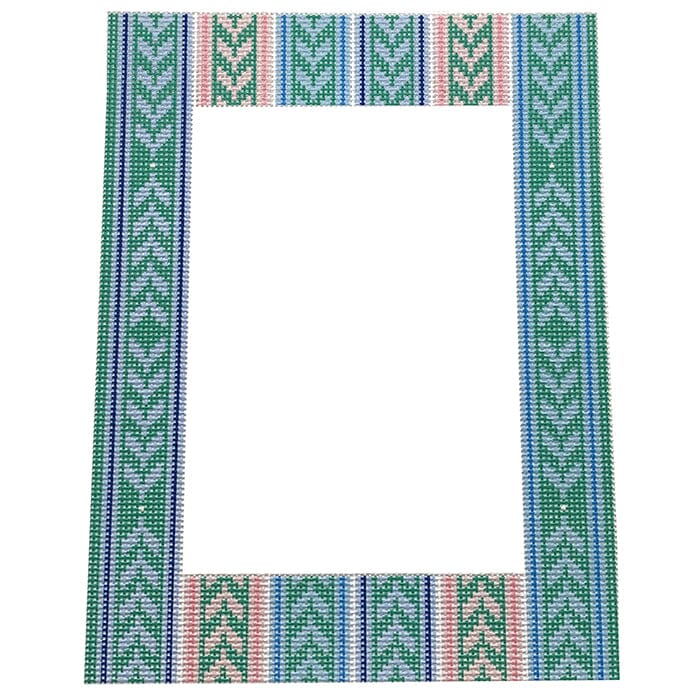 Summer Trellis Frame Painted Canvas Anne Fisher Needlepoint LLC 
