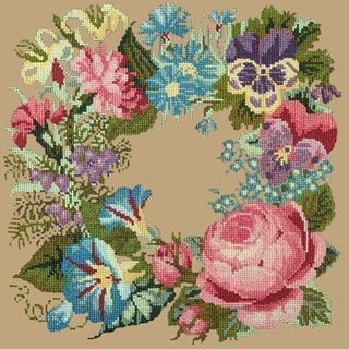 Summer Wreath Needlepoint Kit Kits Elizabeth Bradley Design Sand 
