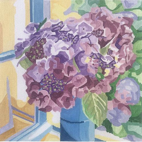 Summer's Day   Hydrangea Painted Canvas Jean Smith  - 1