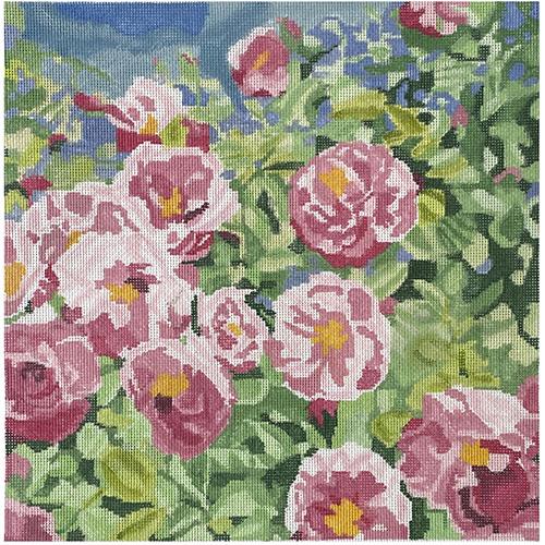 Summer's Day - Roses Painted Canvas Jean Smith 