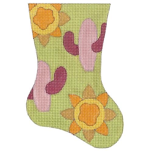 Sun Cactus Mini Sox Painted Canvas Raymond Crawford Designs 