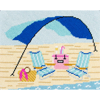 Sun Shade on 13 Canvas Printed Canvas Needlepoint To Go 
