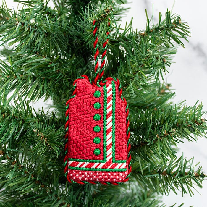Sunday Stitch Along   Candy Cane Border Mini Shift Kit Kits Needlepoint To Go 

