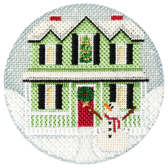 Sunday Stitch Along - Green Christmas House Kit Kits Rebecca Wood Designs 