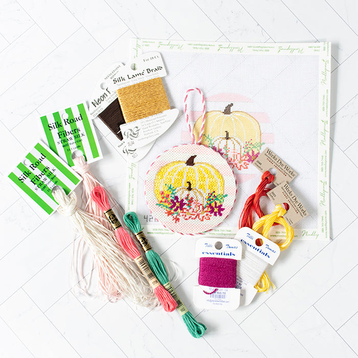 Sunday Stitch Along   Pumpkin on Stripes Kit Kits Alice Peterson Company 
