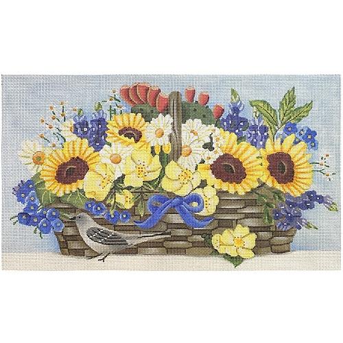 Sunflower Basket Painted Canvas Melissa Shirley Designs  - 1