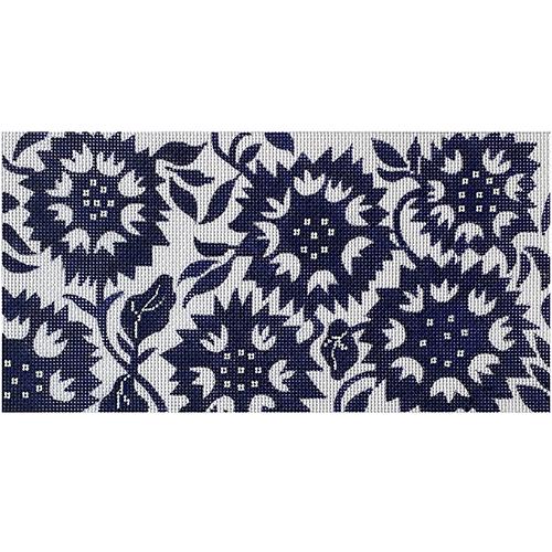 Sunflower Bolster in Blue Painted Canvas All About Stitching/The Collection Design 