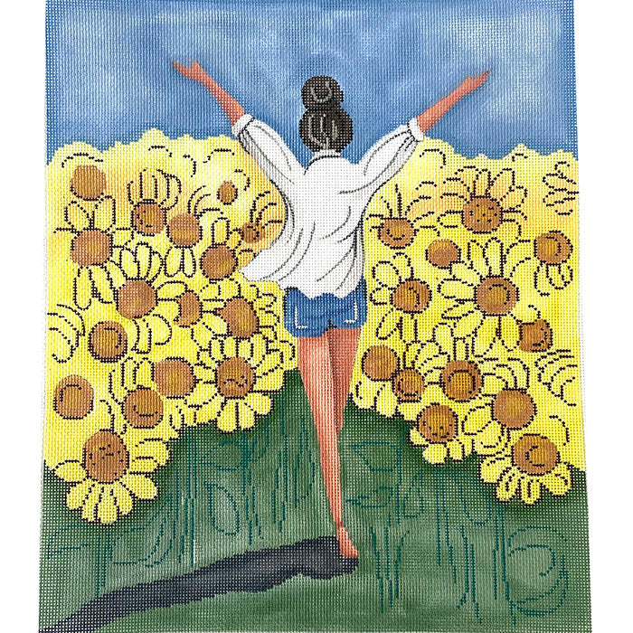 Sunflower Fields Painted Canvas Patti Mann 
