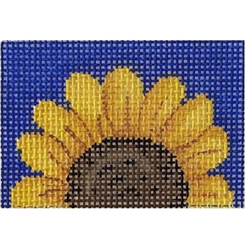 Sunflower Insert on Royal Blue Painted Canvas Patti Mann 