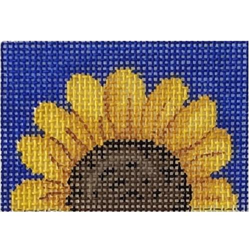 Sunflower Insert on Royal Blue Painted Canvas Patti Mann  - 1