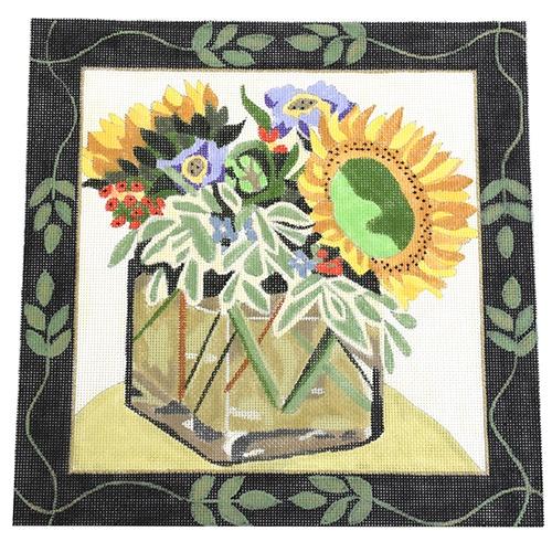 Sunflowers in Vase Painted Canvas Melissa Prince Designs 