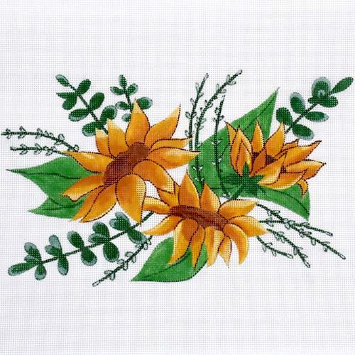 Sunflowers Painted Canvas Flower & Vine 